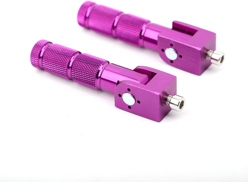 Minho Purple CNC Folding Motorcycle Bicycle Foot Pegs M8 Rear Footrest Peg Footpeg For Mini Bike Parts Honda Grom MSX125 M10 Install Hole - Image 1